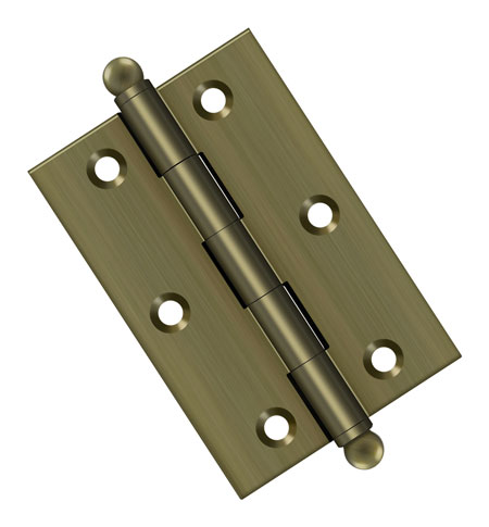 Deltana Solid Brass 3" (76mm) x 2" (51mm) Flush/Full Inset Non-Self Closing Ball Tip Cabinet Hinge - EACH (Antique Brass) Questions & Answers