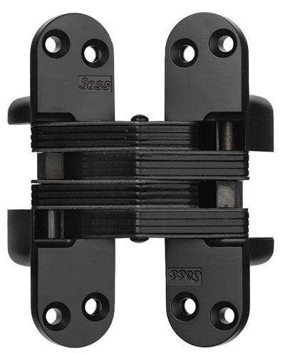 SOSS 4-5/8" (117mm)H Heavy Duty Invisible Hinge - EACH (Black E-Coated) Questions & Answers