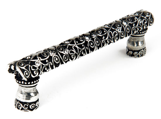 Carpe Diem Monticello 4" (102mm) Center-to-Center Cabinet Pull with Swarovski Crystals (Cobblestone) Questions & Answers