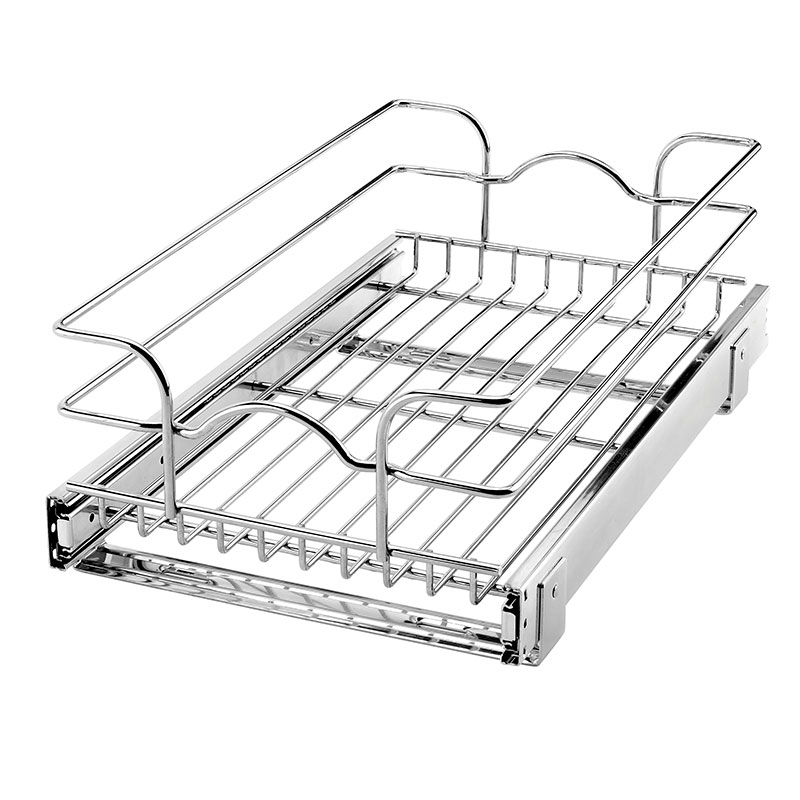 Rev-A-Shelf 12"W x 20"D Single Pull-Out Basket - (Chrome) Questions & Answers