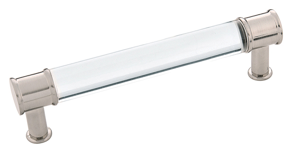 Hickory Hardware Midway 5" (128mm) Center-to-Center Cabinet Pull (Crysacrylic/Satin Nickel) Questions & Answers
