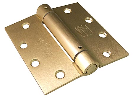 PBB Full Mortise Standard Weight 4-1/2" (114mm) x 4-1/2" (114mm) Single Acting Spring Hinge - Square Corner - EACH (Dull Brass) Questions & Answers