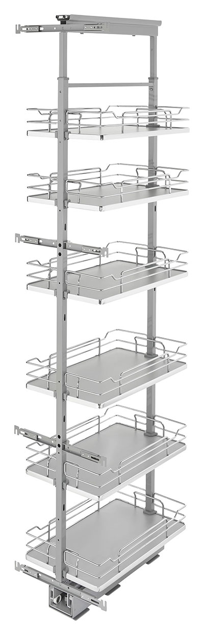 Rev-A-Shelf 13" Solid Bottom Pantry Pull-Out w/Soft-Close - (Gray/Chrome) Questions & Answers