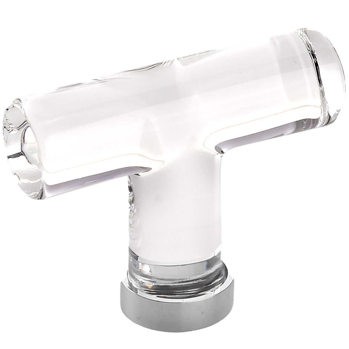 Emtek 2-1/8" (54mm) Glass Cabinet T-Knob - (Polished Chrome) Questions & Answers