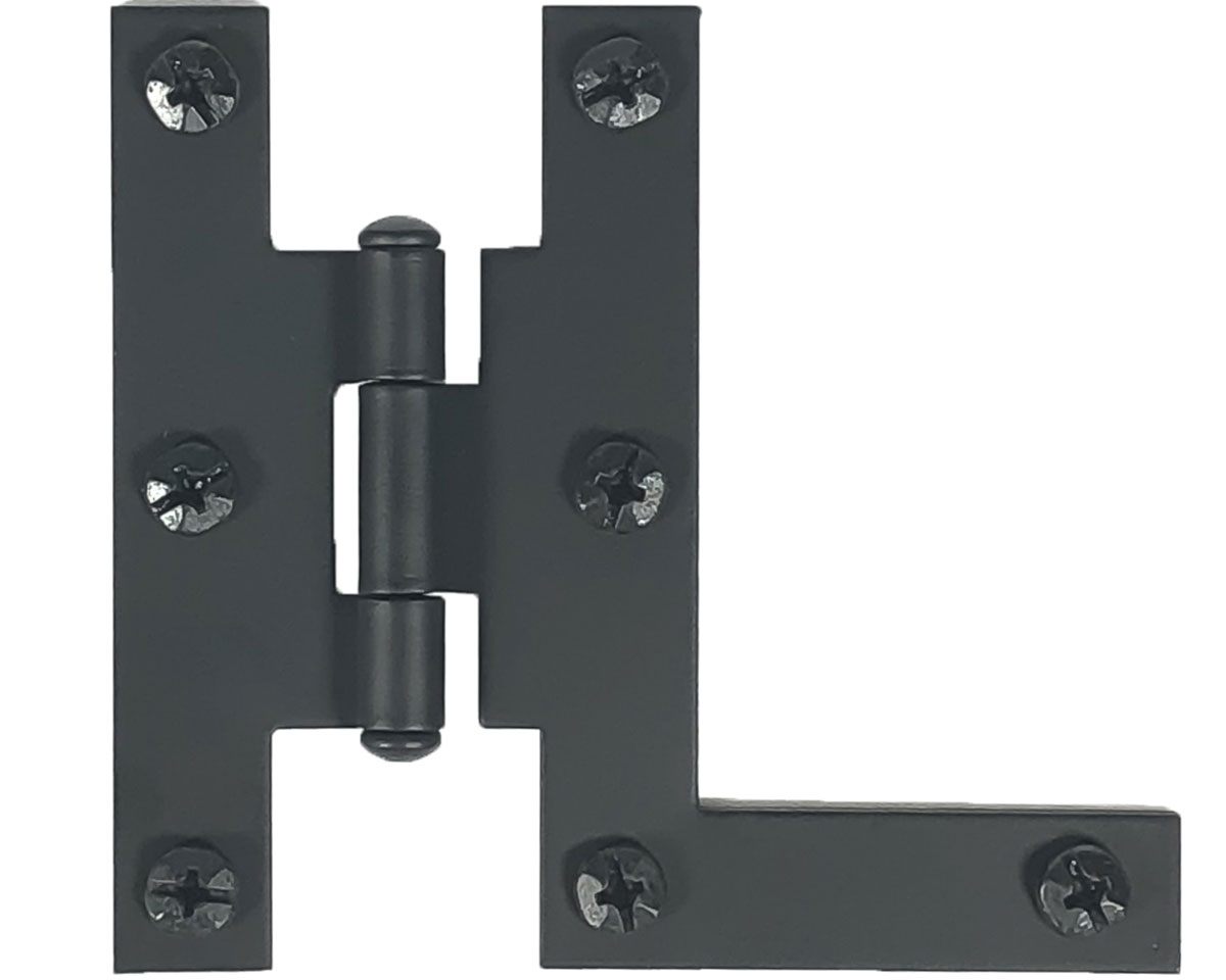 Acorn Smooth Iron Flush Non-Self Closing H-L Style Cabinet Hinge - PAIR (Flat Black) Questions & Answers