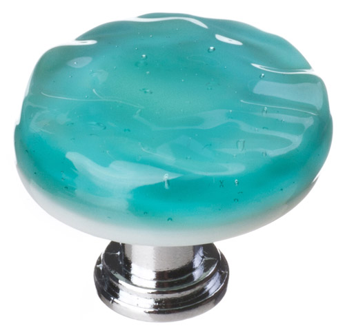 Sietto Glacier 1-1/4" (32mm) Round Glass Cabinet Knob (Aqua) - Oil Rubbed Bronze Questions & Answers