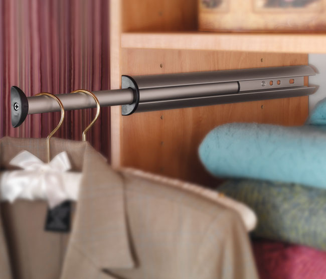 Hafele Synergy Elite 11-13/16" (300mm) Closet Valet Rod with Black Accents Questions & Answers