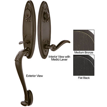 Emtek Bronze Tuscany Door Entryset (Dummy Set - Napoli Lever - Medium Bronze - Left) Questions & Answers