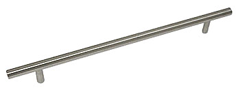What do the ends of this cabinet pull look like (round or flat)?  Does the finish look like brushed nickel?
