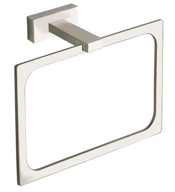 Is the towel holder ring stationary/fixed or does it swing back and forth?