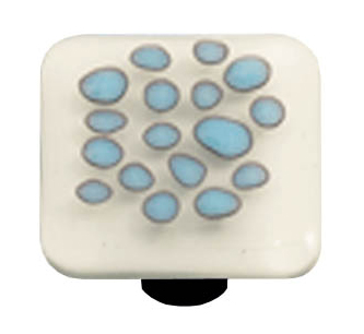 Hot Knobs Reactive 1-1/2" (38mm) Glass Cabinet Knob (Reactive Clear White) - Aluminum Base Questions & Answers