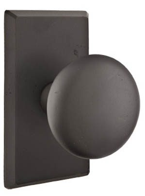 Emtek Cast Bronze Winchester Door Knobset w/No. 3 Rosette (Privacy - Flat Black - 2-3/8in. Backset) Questions & Answers