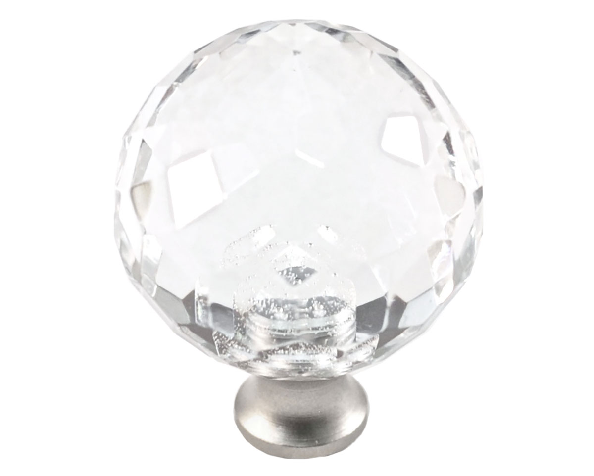 Cal Crystal 1-3/8" (35mm) Faceted Round Cabinet Knob (Clear Crystal/Satin Nickel) Questions & Answers