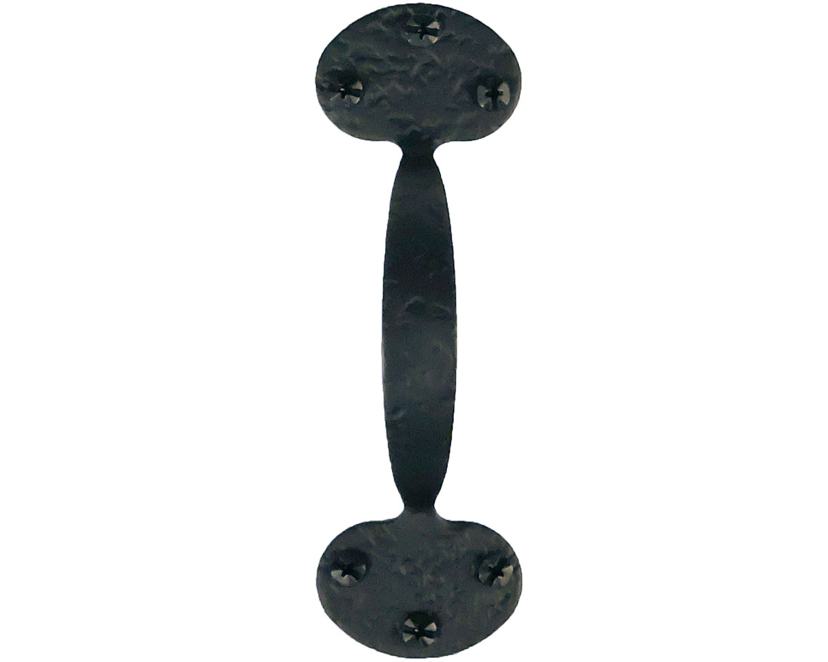 Acorn Rough Iron 6-3/4" (171mm) Bean Door Pull - (Black) Questions & Answers