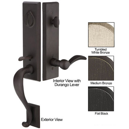 Emtek Rectangular Monolithic Door Entry Set (Flat Black - Dummy Set w/ Butte Knob - Non-Handed - 2-3/8in. Backset) Questions & Answers