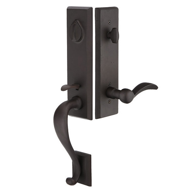 Emtek Sandcast Bronze Rectangular Monolithic Door Entry Set Questions & Answers