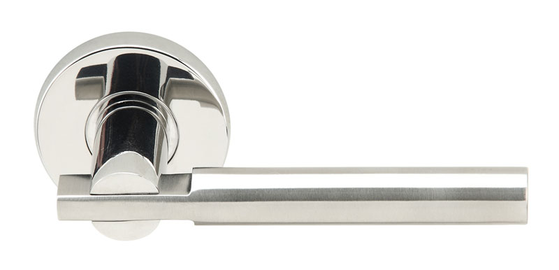 Unison INOX Sequoia Door Leverset w/Round Rosette (Passage - Polished/Satin Stainless Steel - 2-3/4in. Backset) Questions & Answers