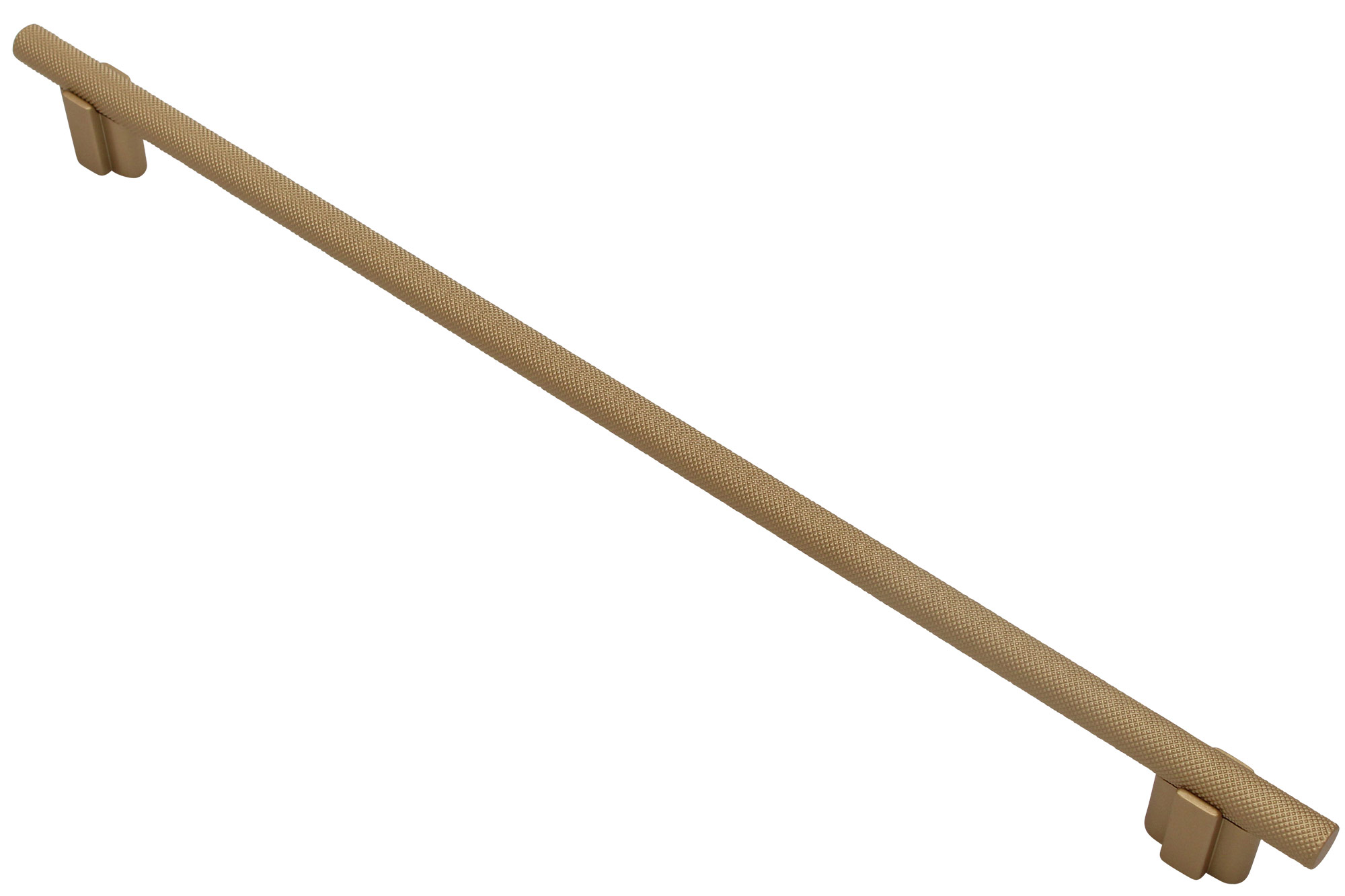 Salo Visturo Knurled 12-5/8" (321mm) Center-to-Center Cabinet Pull - 14-1/2" (368mm) Overall Length - (Satin Brass) Questions & Answers