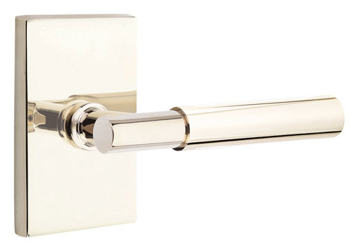 Emtek Brass Myles Door Leverset w/Modern Rectangle Rosette Questions & Answers