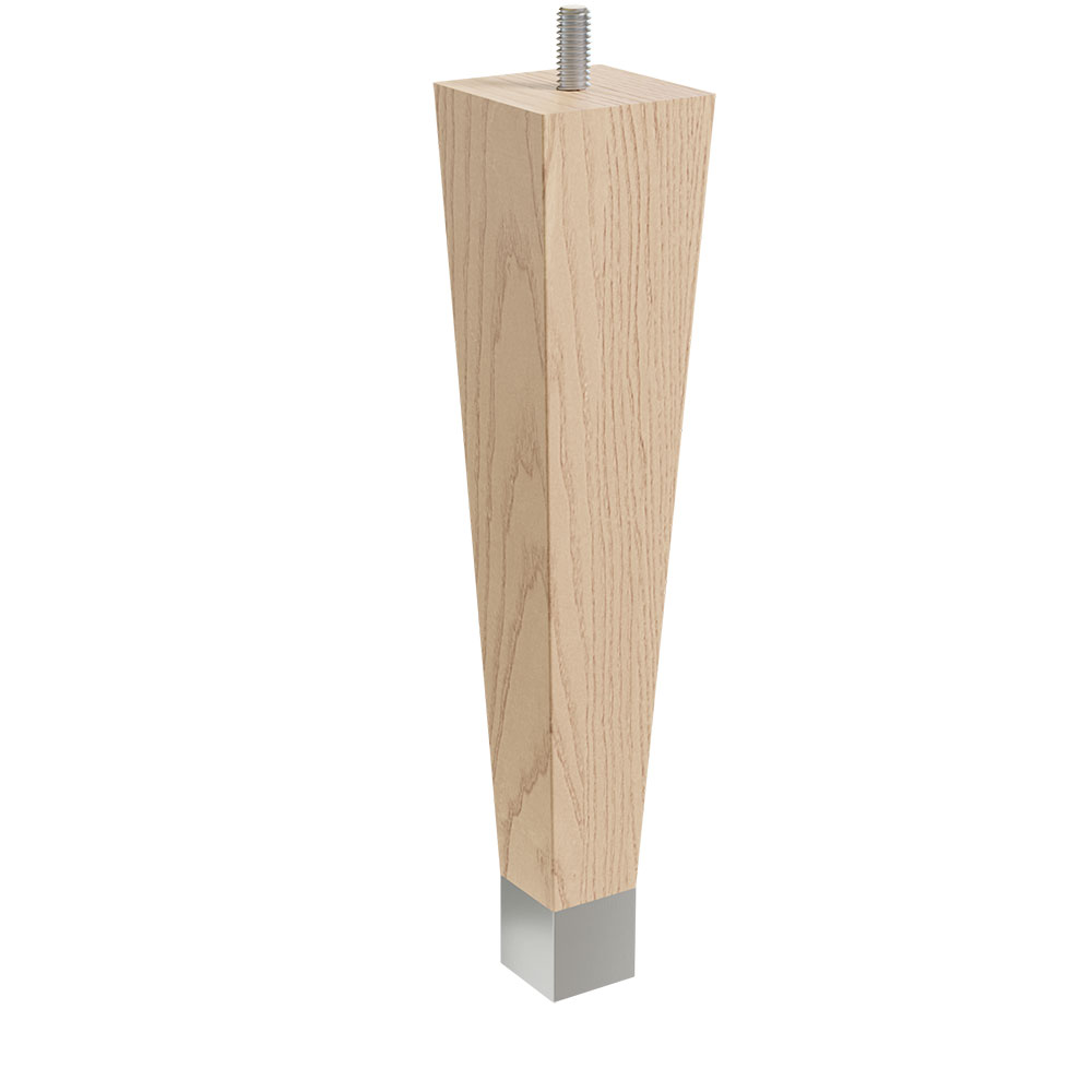 Designs of Distinction Urban Squared Tapered Foot w/Ferrule and Hanger Bolt - Brushed Aluminum/Ash Questions & Answers
