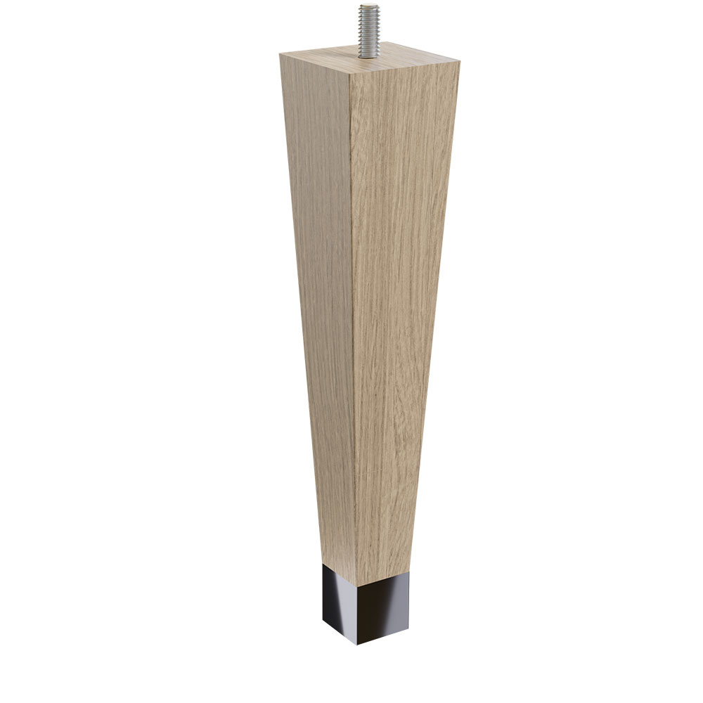 Designs of Distinction Urban Squared Tapered Foot w/Ferrule and Hanger Bolt - Chrome/White Oak Questions & Answers