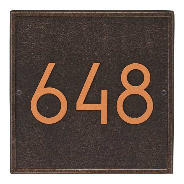Whitehall Square Modern Address Plaque - (Oil Rubbed Bronze) Questions & Answers