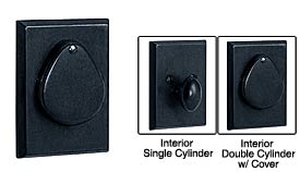 Longleaf Deadbolt w/Rectangular Rosette (Single Cylinder - Black - Adjustable Backset) Questions & Answers