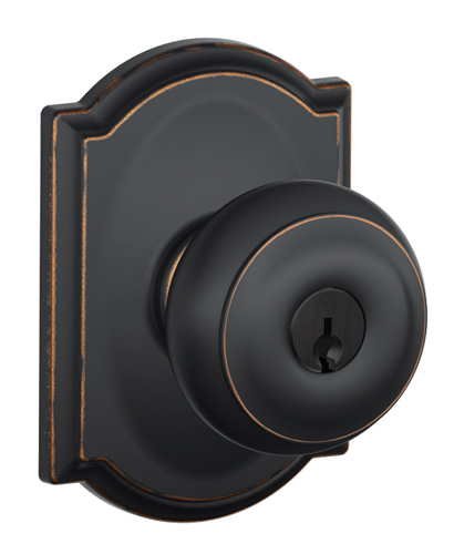 Schlage Georgian Keyed Entry Door Knob Set with Camelot Trim Questions & Answers