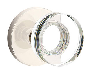 Emtek Modern Disc Glass Door Knobset with Disk Rosette (Dummy Set - Polished Nickel) Questions & Answers