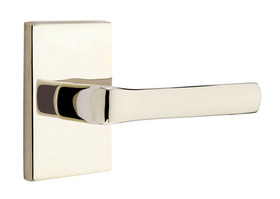 Emtek Modern Spencer Door Leverset w/Modern Rectangle Rosette (Privacy - Polished Nickel - Right - 2-3/4in. Backset) Questions & Answers