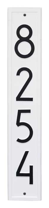 Whitehall Modern Vertical Address Plaque - (White/Black) Questions & Answers