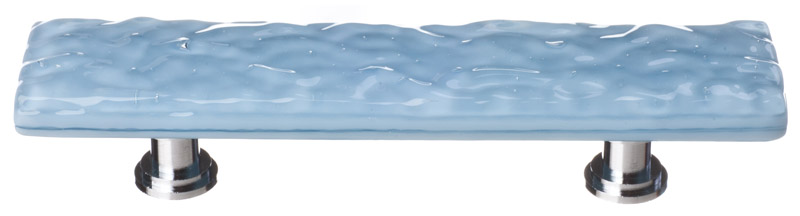 Sietto 3" (76mm) Center-to-Center Glass Cabinet Pull (Glacier Powder Blue) - Polished Chrome Base Questions & Answers