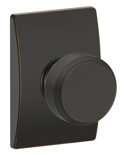 Schlage Century Collection Bowery Door Knob Set (Passage - Aged Bronze - Adjustable Backset) Questions & Answers
