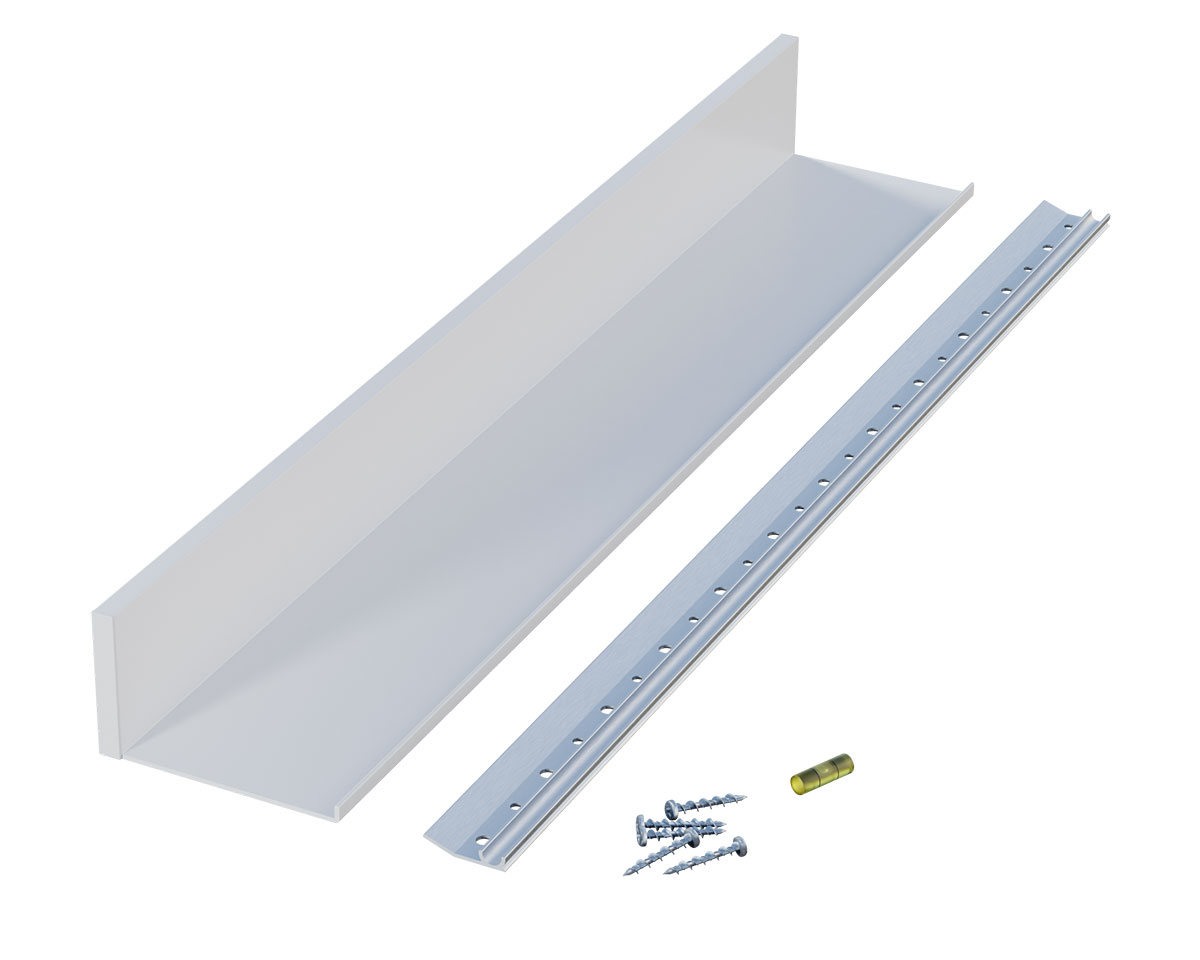 Designs of Distinction Slimline Channel Shelf - Aluminum - 24" (610mm) L Shelf Questions & Answers