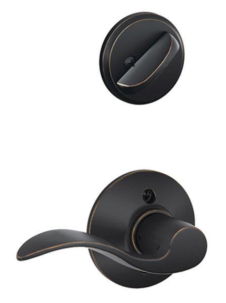 Schlage Greenwich Door Enty Set Interior Trim (Accent Lever - Aged Bronze - Adjustable Backset - Left) Questions & Answers