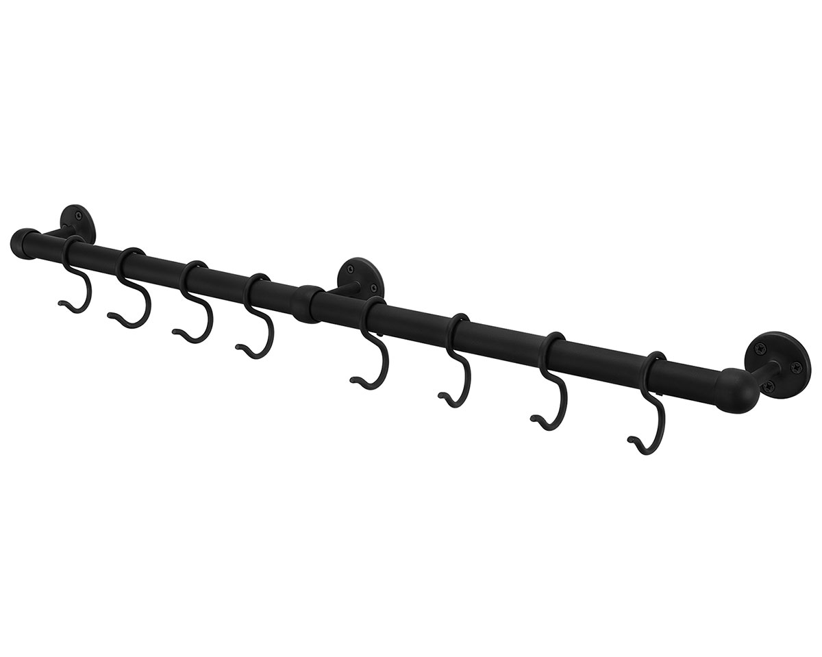 US Futaba 39-3/8" (1000mm) Indoor/Outdoor Utensil Rail Kit (Matte Black) Questions & Answers