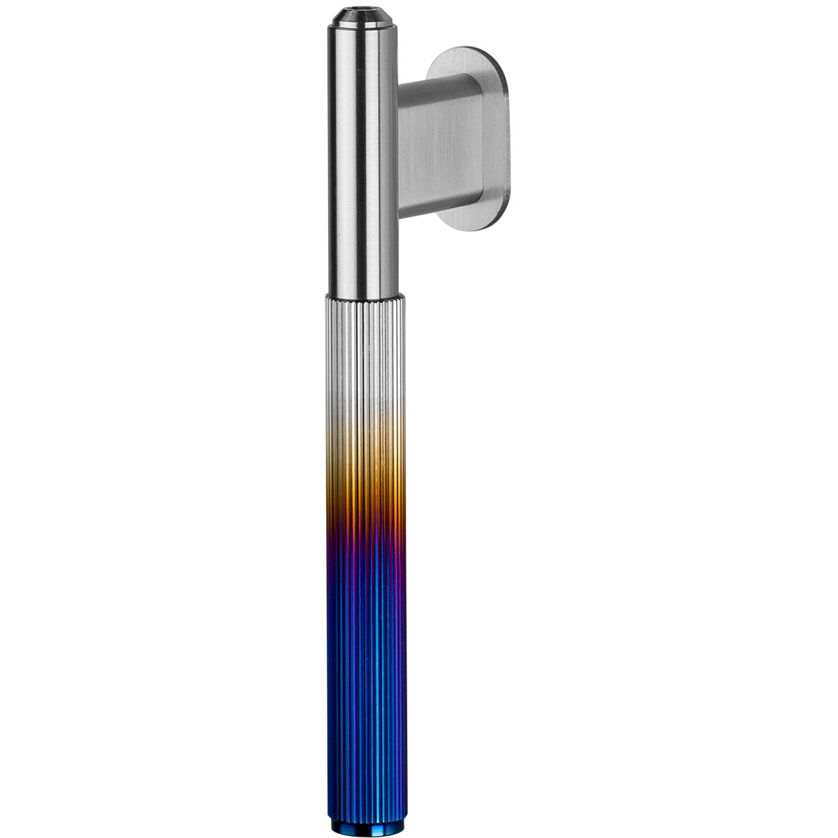 Buster & Punch 1/2" (13mm) Center-to-Center Linear-Knurl L-Bar Cabinet Pull with Backplate (Burnt Steel) Questions & Answers