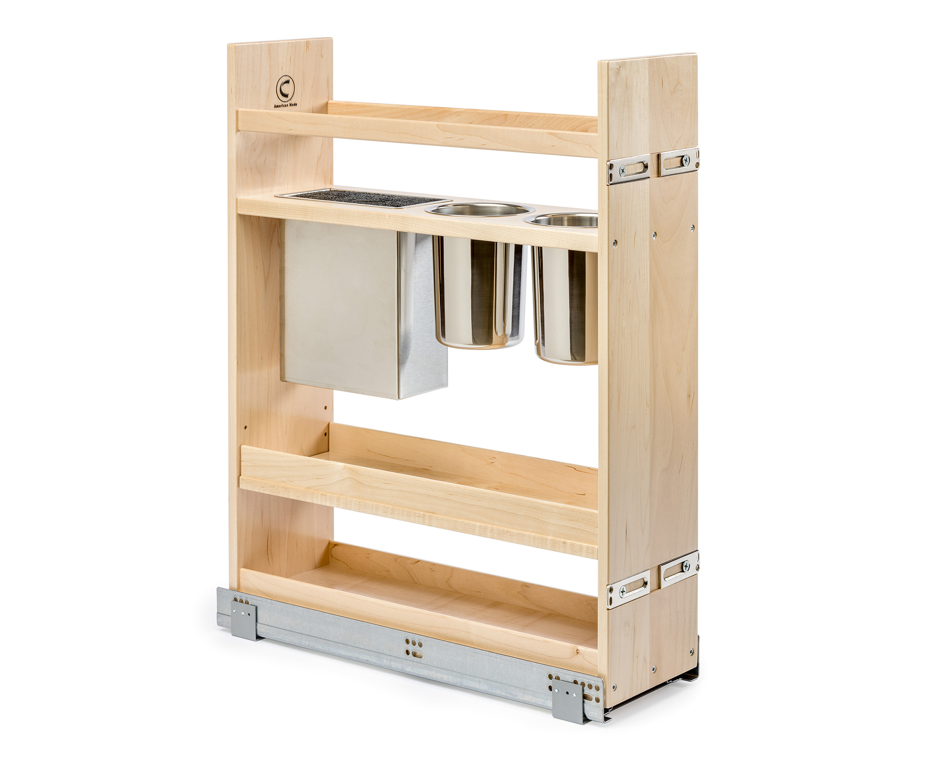 How many slots are in the knife block and how large are the slots?
