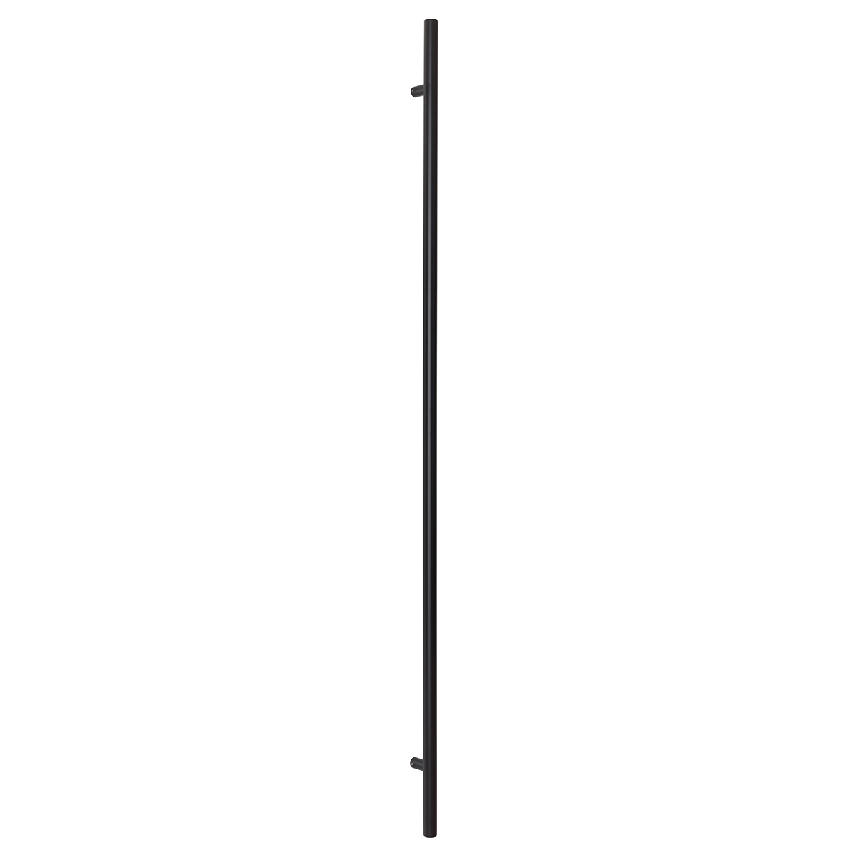 Sure-Loc 72" (1829mm) Stainless Steel Round Long Door Pull, 60" (1524mm) Center-to-Center Single Sided (Flat Black) Questions & Answers