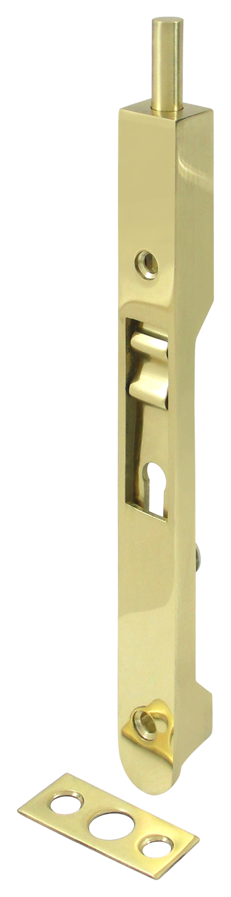 Deltana Solid Brass 7-1/16" (179mm) Flush Bolt Round Edge - EACH (Polished Brass) Questions & Answers